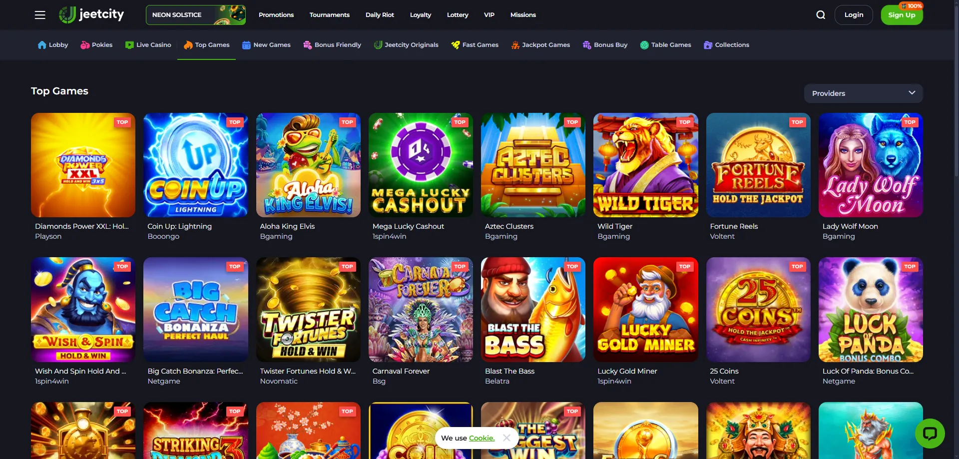 JeetCity Casino slot games library — thousands of online slots NZ