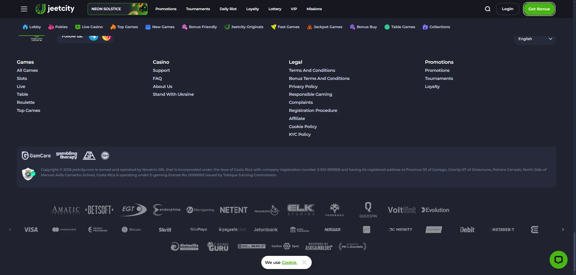 JeetCity Casino payment methods — crypto bitcoin deposit withdrawal NZ